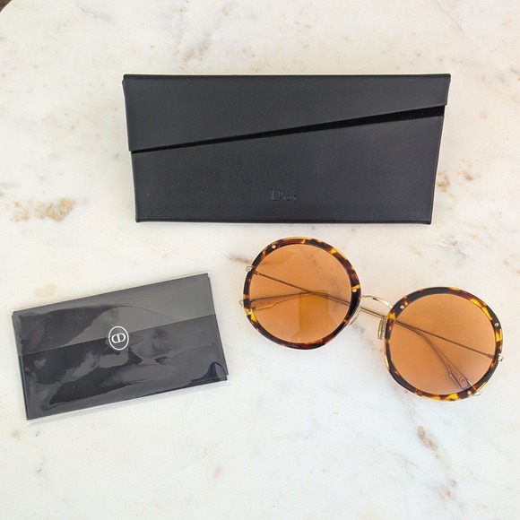 Dior Accessories - Christian Dior Hypnotic 1 Round Tortoise Shell Sunglasses Brown Lenses Y67JW
